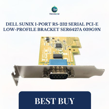 Dell Sunix 1-PORT RS-232 SERIAL PCI-E LOW-PROFILE BRACKET SER6427A 039G9N picture