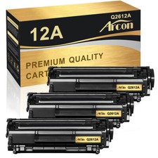 3Pcs Q2612A 12A Toner Cartridge For HP LaserJet 1010 1020 1022n 1022nw 3050 3052 picture