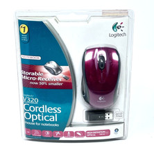 Logitech V320 (Red) Cordless Optical Mouse for NOTEBOOK 2.4 GHz Micro Receiver picture