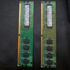 2 Samsung PC2-5300 512 MB DIMM 667 MHz DDR Memory (M378T6553EZSCE6) picture