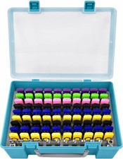 USB Flash Drive Case 104 Capacity Storage Organizer Holder For SD Card Blue picture