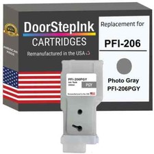 DoorStepInk Compatible Ink Cartridges For Canon PFI-206 Photo Gray 300ml-USA picture