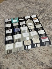 Vintage Floppy Disk Lot HP Compuserve Logitech McAfee Microsoft ETC - Untested picture