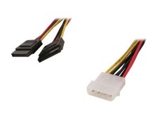 StarTech.com PYO2LP4SATA 1 ft. LP4 to 2 SATA Internal Power Splitter Cable picture
