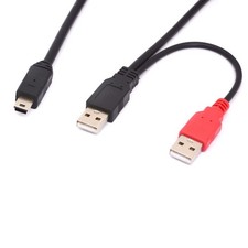 StarTech.com 1 ft USB Y Cable for External Hard Drive - USB A to mini B - USB picture