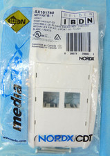 AX101780 Belden MediaFLEX Faceplate Kit, 2-Port MDVO-Style, Electrical White picture