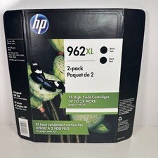 Genuine HP 962XL Black Ink Cartridge 2-Pack 3JB35BN EXP 05/2023 SEALED PACKAGE picture