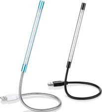 2 Pcs USB LED Light for Laptop Keyboard Computer Lamp,Black, Blue picture