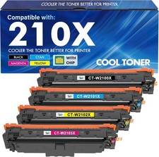 210X Toner Cartridges 4 Pack High Yield for Color Laser Pro 4301fdw picture