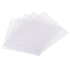 5pcs 80mm Computer Fan Filter Grills PVC Mesh Dustproof Case Cover White picture