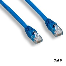 Kentek Blue 2ft Cat6 UTP Cable 24AWG 550MHz Pure Copper RJ45 Ethernet Routers picture