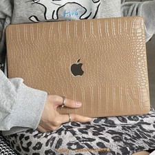 2in1 Brown Crocodile PU Leather Case For Macbook M5 Air 13 15 Pro 14 16 12 11 in picture