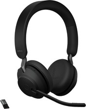Jabra Evolve2 65 MS Stereo Wireless Headset Link380a USB-A Teams Black Open Box picture