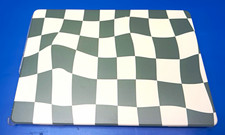 Green/White Checked Plastic Hard Shell Laptop Case + Keyboard Cover MacBook 13