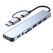 7/8 Port USB-C Hub Adapter - 5G Speed Multi Splitter for PC, Laptop & MacBook US picture