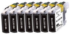 7 PK BLACK Premium Ink fits Brother LC203 MFC-J485DW MFC-J880DW MFC-J5620DW picture