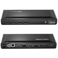 USB-C 2 Monitor DisplayLink Docking Station 100W PD RJ45 4x USB-A Audio/Mic picture
