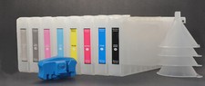 8X350 Refillable Pigment Ink Cartridge Epson Stylus Pro 7800/9800 Print Resetter picture