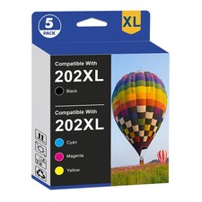 5-PK 202XL Ink Cartridges for Epson WorkForce WF-2860 XP-5100 printer T202XL Ink picture