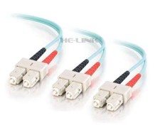 50M SC-SC Outdoor Armored 10G OM3 MM 6 Strands Fiber Patch Cord picture