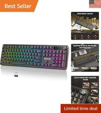 Long-lasting RM104 Wireless Gaming Keyboard with Anti-Ghosting & Knob Control picture