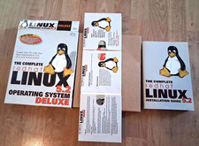 Vintage Complete LINUX red hat 5.2 Computer Operating System Deluxe in Orig Box picture