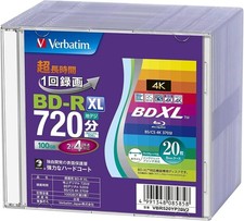Verbatim BD-R XL 100GB 20 Discs 5mm Plastic Case White Printable VBR520YP20V2 picture