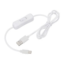 3.28ft USB Extension Cable with on Off Switch Type C to USB Male White picture