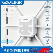 Wavlink AX3000 WiFi 6 Outdoor WiFi Extender Dual Band Mesh Router Long Range NEW picture