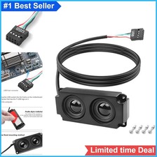 Motherboard Speaker Internal USB PC Computer 9 Pin Mini Stereo Carbon Fiber for picture