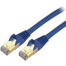 7 QTY - StarTech Cat6a Ethernet Patch Cable, Model: C6ASPAT15BL picture