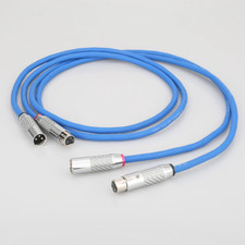 Pair XLR Balanced Cable OFC Copper Audio Line with HIFI Rhodium Plated XLR Plug picture