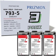 Pack 793-5 Red Fluorescent Ink Cartridge Replacement for Pitney Bowes 793-5 Red picture