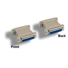 10x DB25 Female/Female Molded Adapter Straight 25Pin RS-232 Parallel/Serial picture