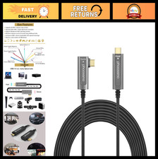 USB C to C Fiber Optical Cable 10Gbps 33FT - Type C Angle Cable for Cameras & To picture