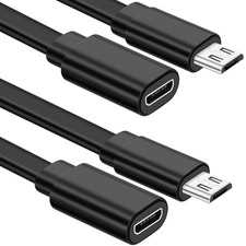Sumind 2 Pack 10 Ft (3 Meters) Micro USB Extension Cable, Male to Female Cord Co picture