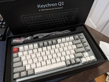 Keychron Q1 QMK Custom Mechanical Keyboard - Space Grey / Gateron Phantom Red picture