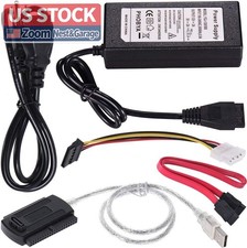 US Stock SATA PATA IDE to USB 2.0 Adapter for 2.5 3.5 HDD SSD w Power picture