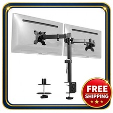Dual Monitor Mount Fits 13-30 Inch Screens with Articulation and C-Clamp picture