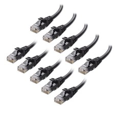 10Gbps 10-Pack Snagless Cat 6 Ethernet Cable-7ft,Cat 6 Cable,Black picture
