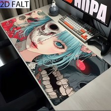 2D Flat,1pc Extra Large, Non-Slip Desk Mat, Mouse Pad, Anime-Style Illustratio picture