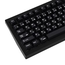 PBT Black Japanese Keycaps Minimalist Style Keyboard Keycap Set Custom picture