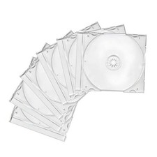 6 PCS Standard Single Clear CD Jewel Case, 10 mm Slim Transparent Tray, 6 PCS picture