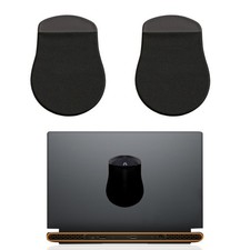 Betinyar 2 Pack Gray Mouse Holder for Laptop Stick On, Travel Black picture