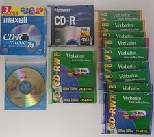 Lot Of 16 CD-R And CD-RW, NEW, 11 Verbatim Cool Color, 1 Memorex, 3 Maxell, 1 Hi picture