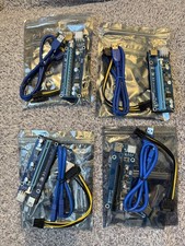 4 Pack PCI-E 1x to 16x Powered USB 3.0 GPU Riser Extender Adapter Card Mining picture