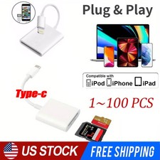 SD Card Adapter Camera Reader for iPad iPhone 6 7 8 Plus 11 12 15 Pro X Xs Lot picture