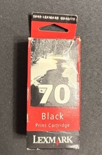 Genuine Lexmark 70 Black Ink Cartridge 12A1970. New And Sealed. picture