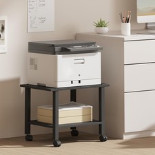 Printer Stand, 2 Tier Under Desk Rolling Printer Table picture