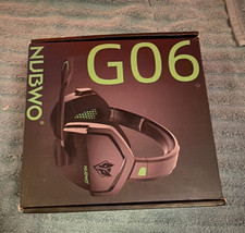 NUBWO G06 Green Wireless Over-Ear Gaming Headset Boom Mic, 3.5mm/USB-C picture